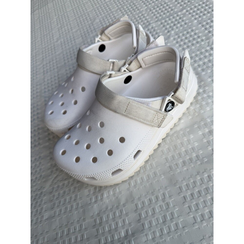 Crocs Classic Hiker Clog Triple White Platform Unisex Men 5 / Women 7